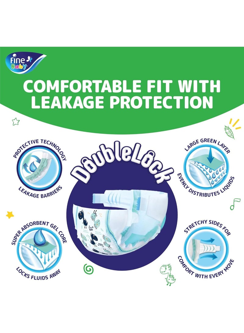 Fine Baby Diapers, Size 4, Large, 7-14 kg, 74 Diaper - Image 5